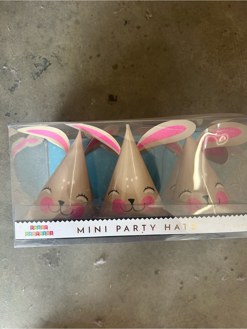 Mini Bunny Party Hats - Pink Cheek Design